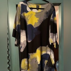 CLARA SUNWOO Vibrant Yellow and Subtle Gray Blouse